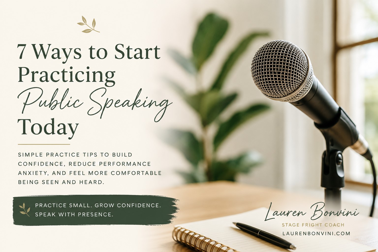 Lauren Bonvini on 7 Public Speaking Practice Tips You Can Start Today
